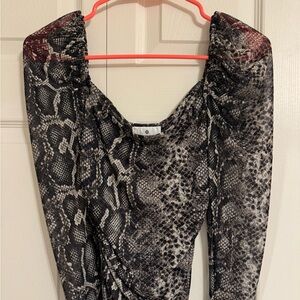 Socialist snakeskin top